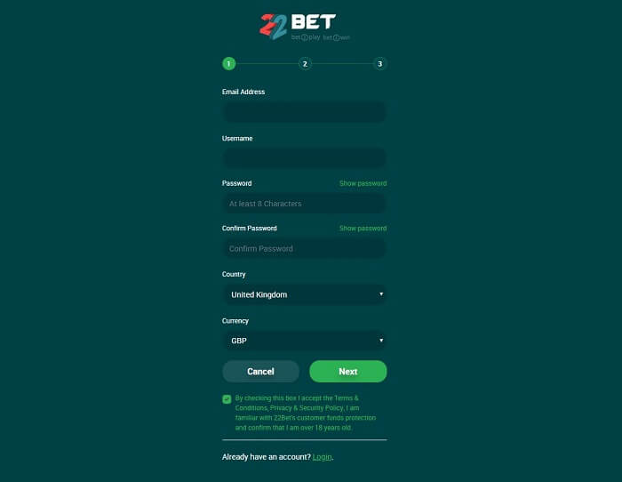 22bet Bonus Code January 2020 | Use BC122 | Get 100% up to £122 on signup