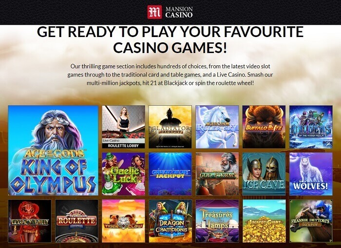 Mansion Casino Games