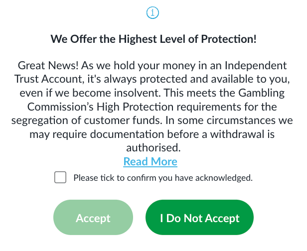 betvictor offer protection