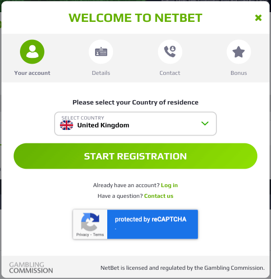 netbet sign up process