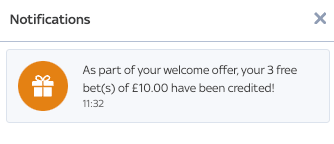 sky bet welcome offer