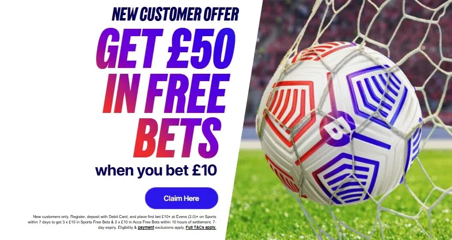 betfred new welcome offer in uk £50 IN FREE BETS, WHEN YOU BET £10