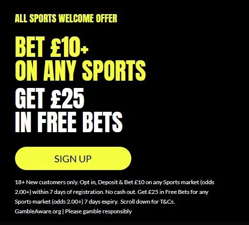 parimatch uk new welcome offer bet 10 get 25 in FB